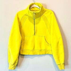 Rare Lululemon Funnel Neck Scuba Bright Yellow - Medium